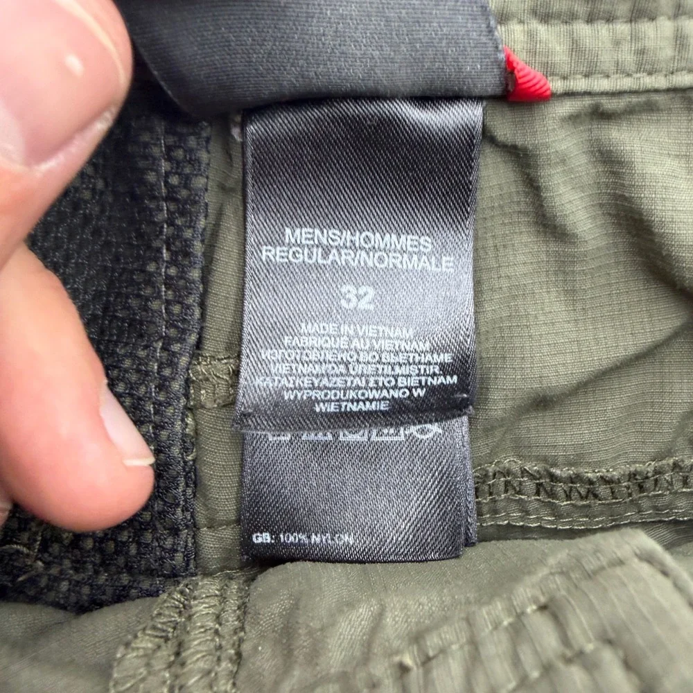 The‎ North Face Mens Horizon Cargo Shorts Olive Green Hiking Ripstop Size 32